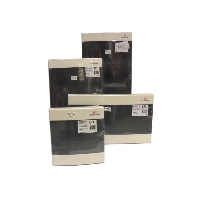 Moduļu panelis ETI ECM08PT, zemapmetuma, IP40, 8 mod., balta krās.-melna krās.