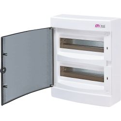 Модульная панель ETI ECT24PT, надсетевой, IP40, 24 mод., белый цв.-черный цв.