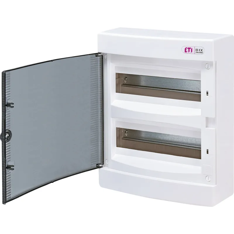 Moduļu panelis ETI ECT24PT, virsapmetuma, IP40, 24 mod., balta krās.-melna krās.