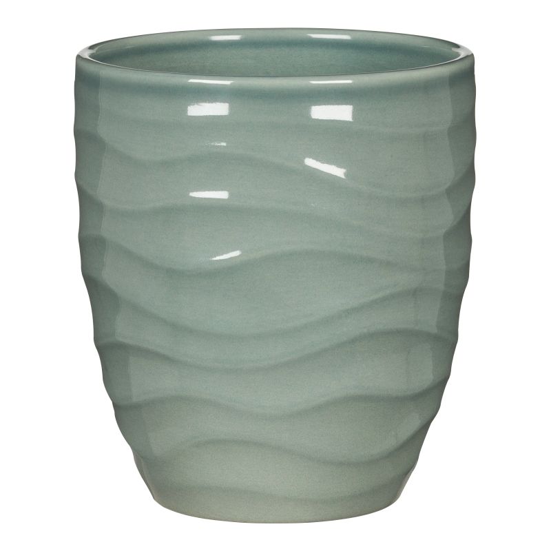 Puķpods keramikas 689-15 sage green d15