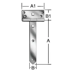 Eņģes vārtiem Vorman, 3.3 cm
