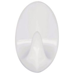 Āķis pašlīmējošs plastmasas balts M izm., 3gb