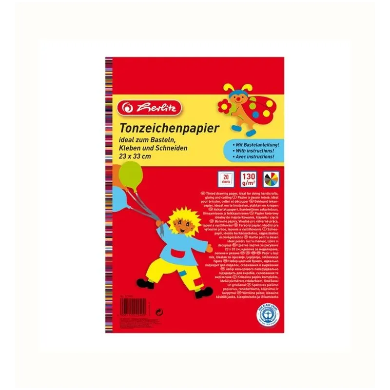 Krāsojamais papīrs Herlitz 229401, A4, 130 g-m², 33 cm x 23 cm