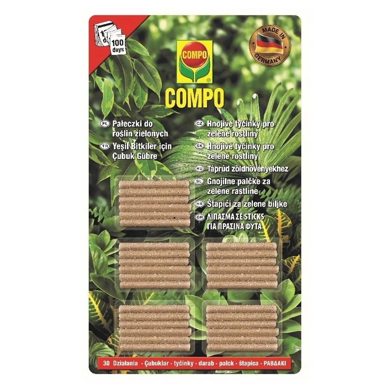 Mēslojuma stienīši zaļajiem aug.compo