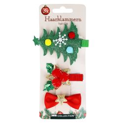 Matu sprādzes ziemassv 3gab 6cm daž diz