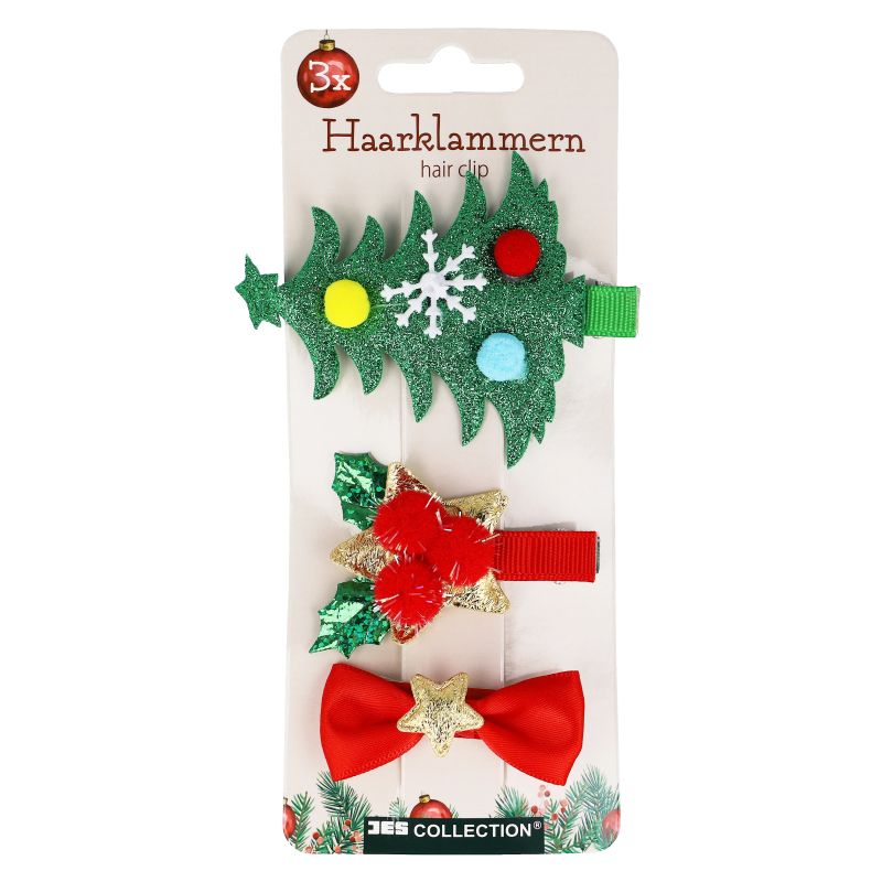 Matu sprādzes ziemassv 3gab 6cm daž diz