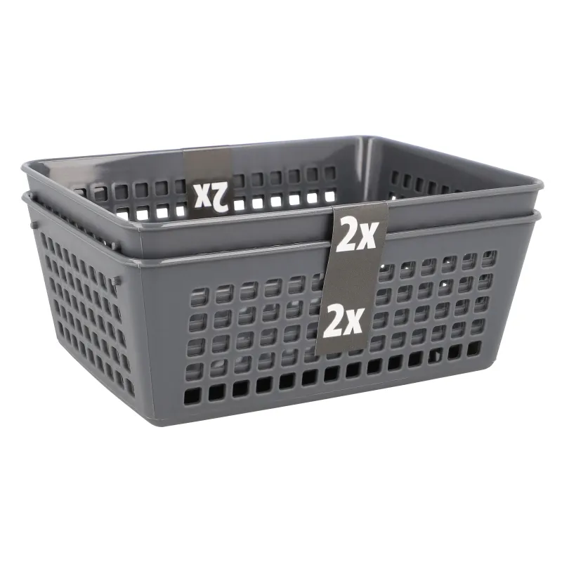 Grozs 744039, 15.5 cm x 11.5 cm x 6 cm, pelēka, plastmasa