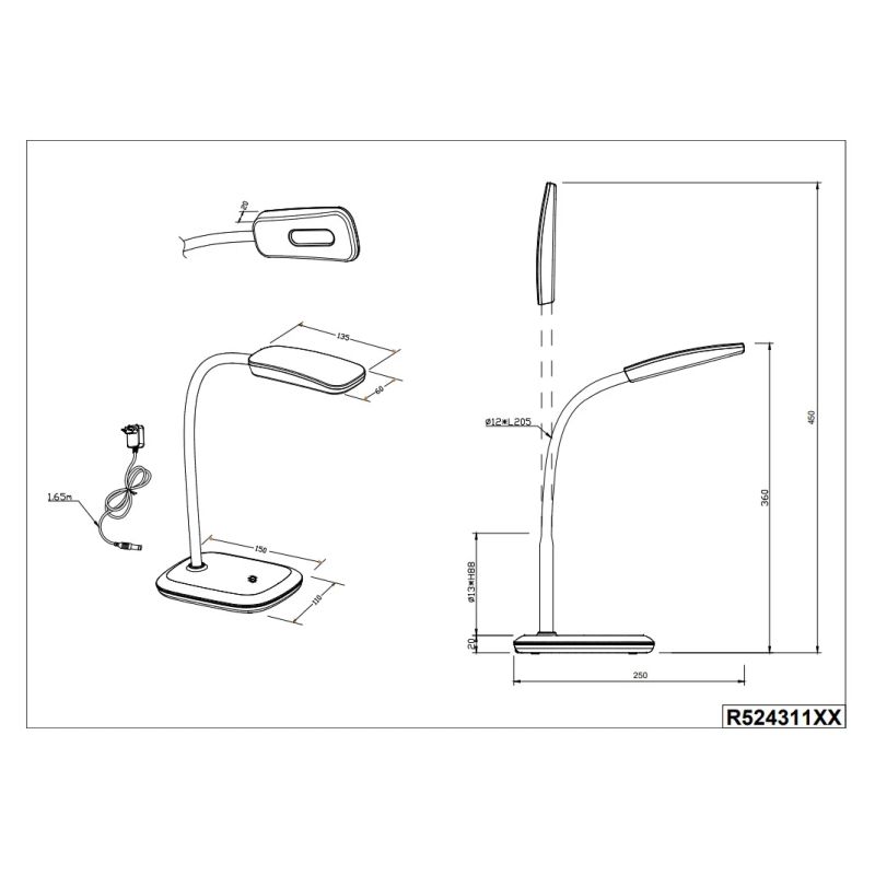 Galda lampa boa r52431187