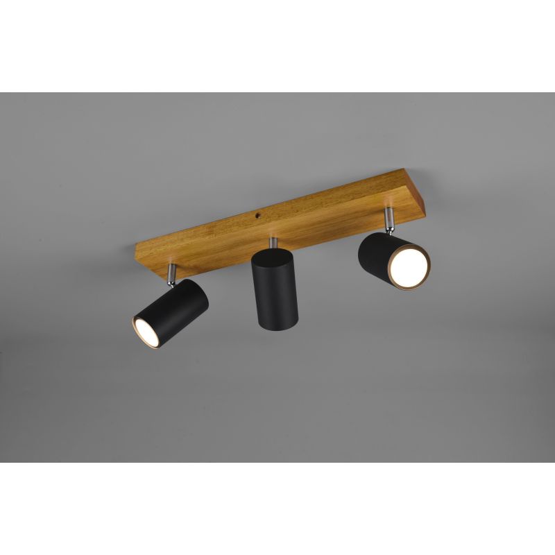 Spotlampa marley 3xgu10 koka-melna