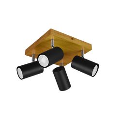 Spotlampa marley 4xgu10 koka-melna