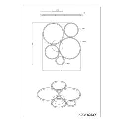 Lampa griestu led rondo 49w balts