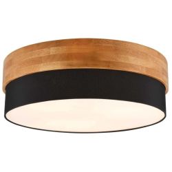 Griestu lampa seasons 50cm e27 meln koka