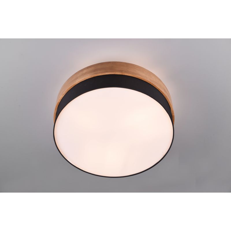 Griestu lampa seasons 50cm e27 meln koka