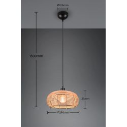 Gr. lampa inga 30cm 3xe27rotangp. mel