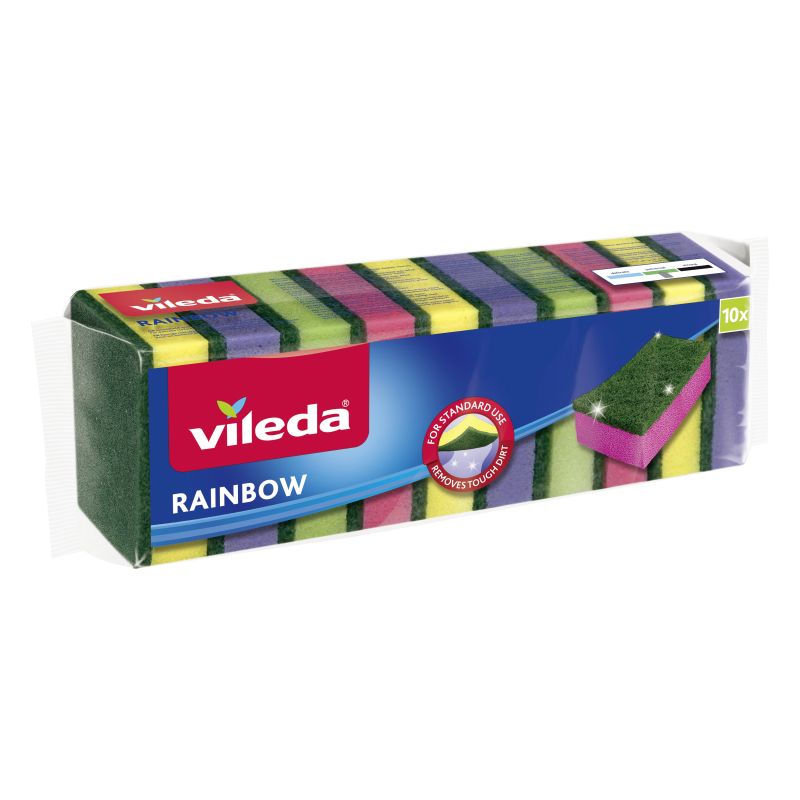 Sūkļi vileda rainbow 10 gab