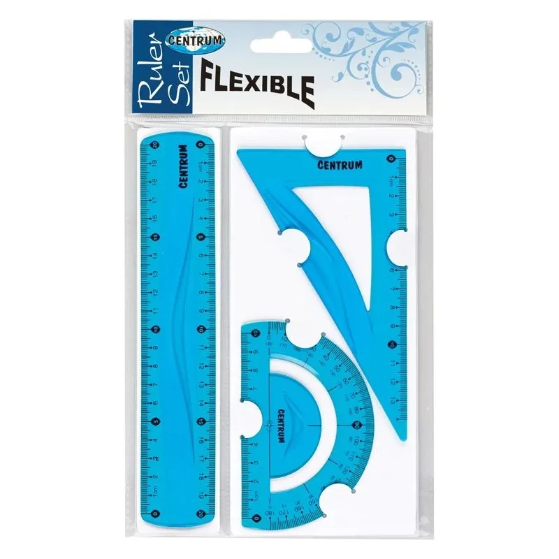 Lineālu komplekts Centrum 86917, zila krās.