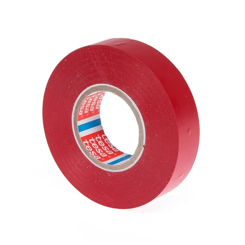 Elektrības izolācijas lente Tesa Premium, sarkana krās., 33 m