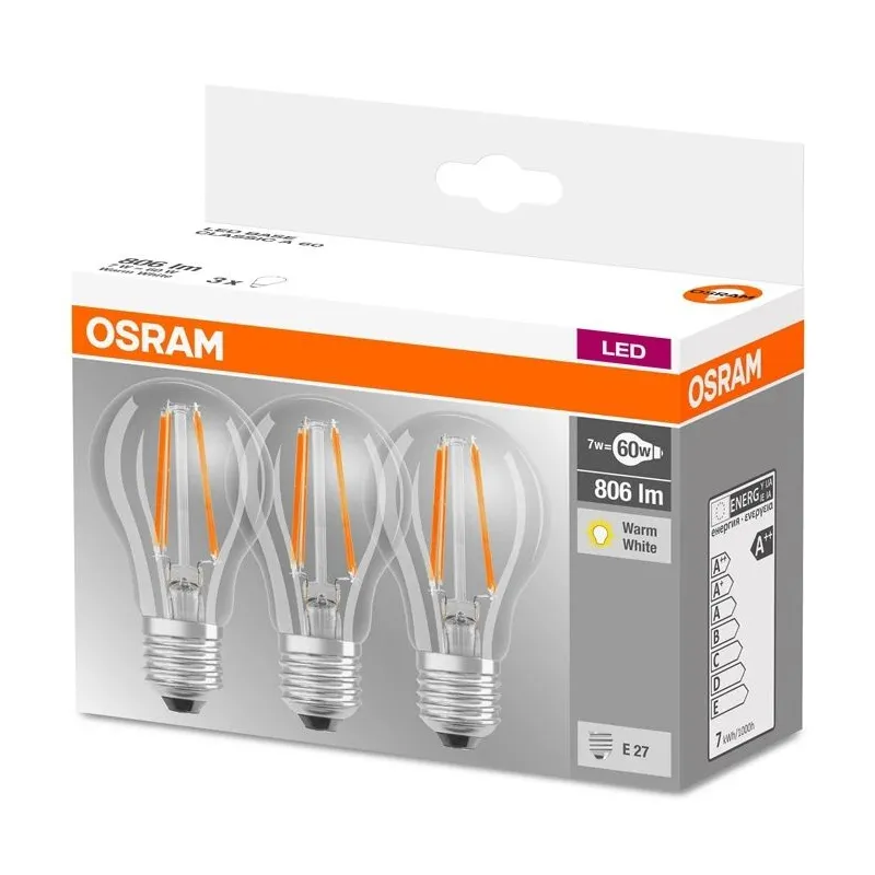 Spuldze Osram LED, A60, 2700 °K, E27, 7 W, 806 lm