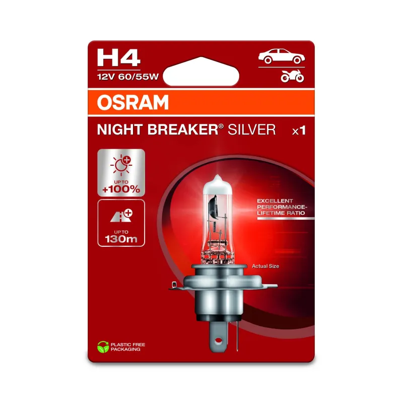 Auto spuldze Osram 64193NBS-1BL, halogēnā spuldze, caurspīdīga-balta, 12 V