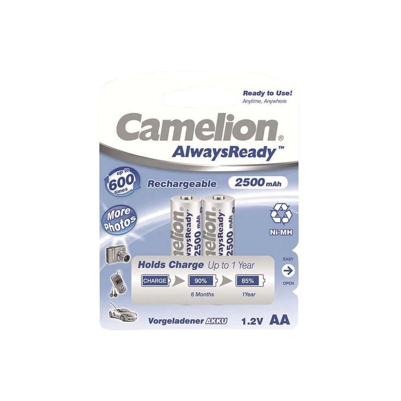 Baterijas lād. camelion aa 2500mah b2