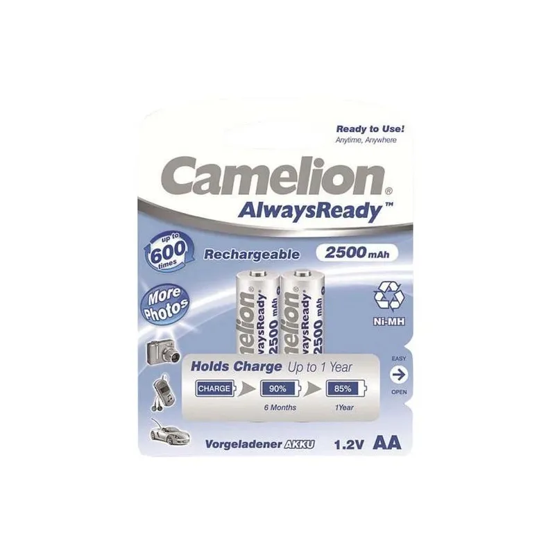 Uzlādējamās baterijas Camelion C_R_3038, 2500 mAh, 2 gab.