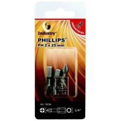 Набор битов для отверток Industry, PH3, 25 мм, 1-4