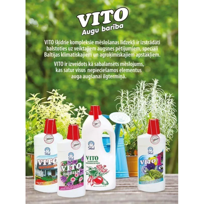 Mēslojums lapu dārzeņiem, ziediem Seal, lielam apjomam, 0.52 l