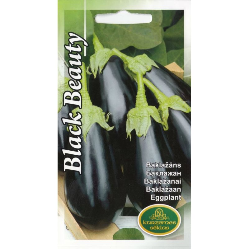 Sēklas baklažāni black beauty 0.2g