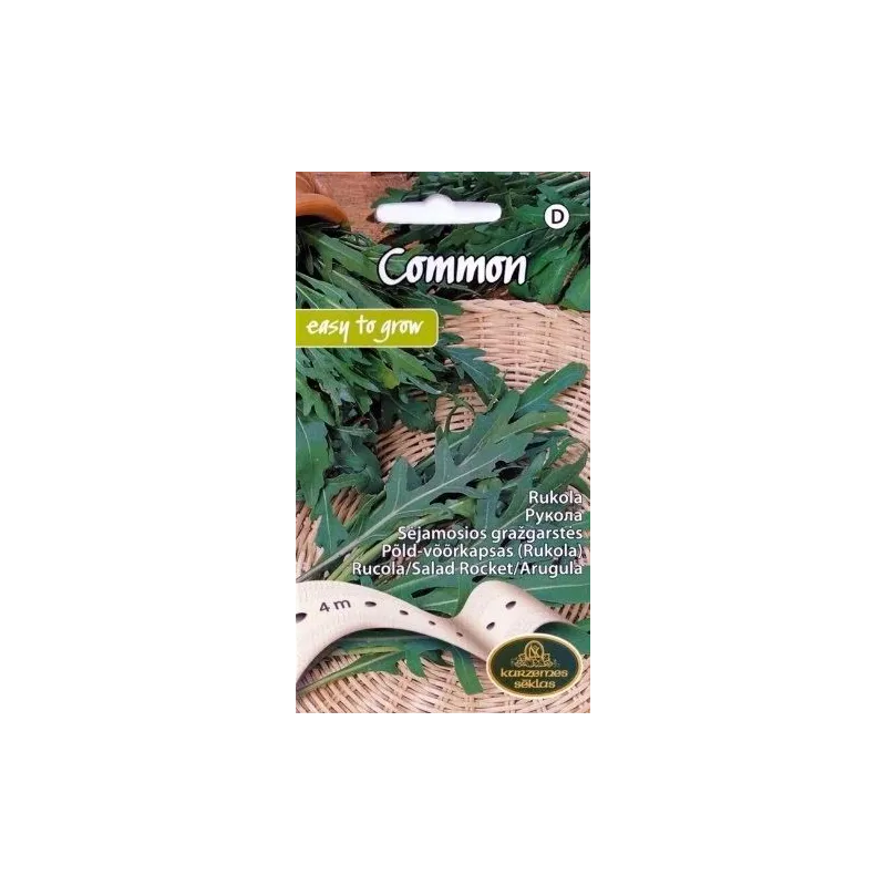 Sēklas Kurzemes sēklas, rukola Common, 4 g, 4 m