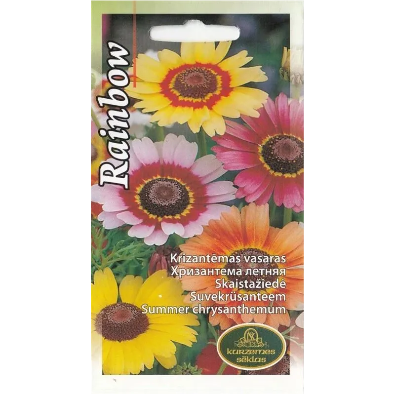 Sēklas hrizantēmas-viengadīgās Summer Rainbow, 1 g