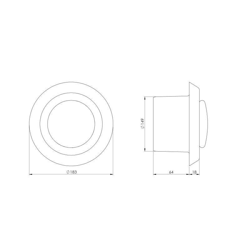Difuzors Europlast, balta krās., 150 mm