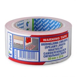 Pvc brīdinājuma lente,50x33m,sark-balt,
