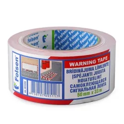 Pvc brīdinājuma lente,50x33m,sark-balt,