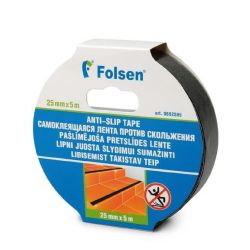Līmlente folsen pretslīdes melna 25mmx5m
