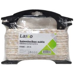 Aukla saimniecības 4mm 20m kokvilna-polipropilēna