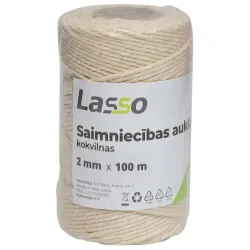 Aukla saimniecības 2mm 100m kokvilna