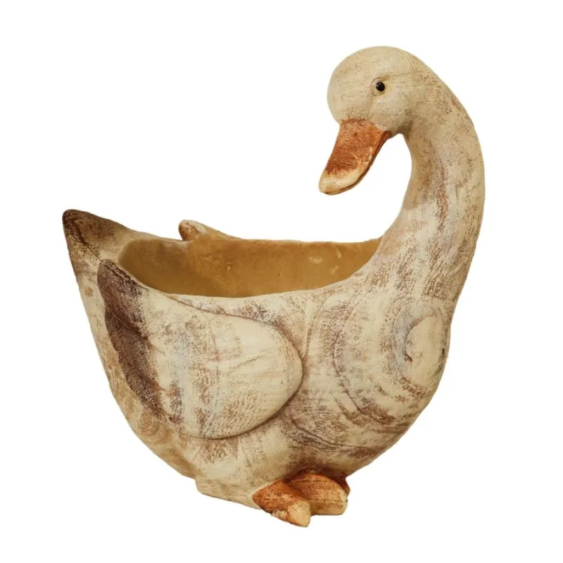 Dārza dekors Pīle 29x20x30cm, ar podu