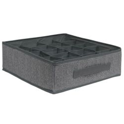Uzglabāšanas kaste 32x32x11cm, 20 iedalījumi, pelēka
