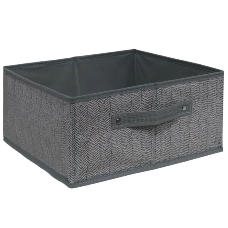 Uzglabāšanas kaste 31x31x15cm bez vāka, pelēka