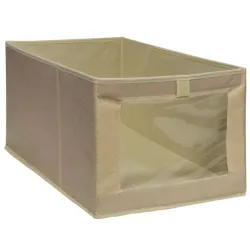 Uzglabāšanas kaste 47x30x25cm ar logu, bēša