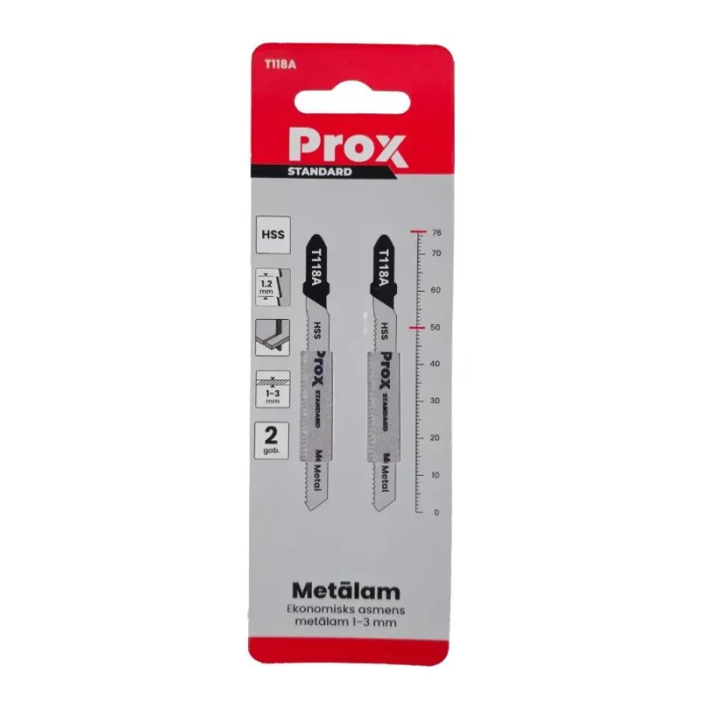 Figūrzāģa asmeņi Prox metālam T118A 2gab. HSS M2
