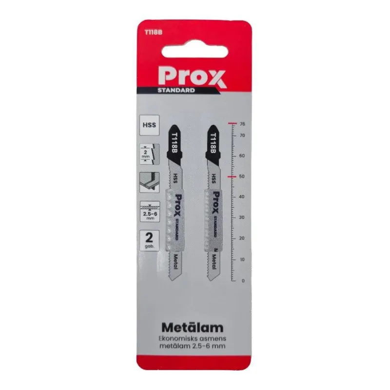 Figūrzāģa asmeņi Prox metālam T118B 2gab. HSS M2