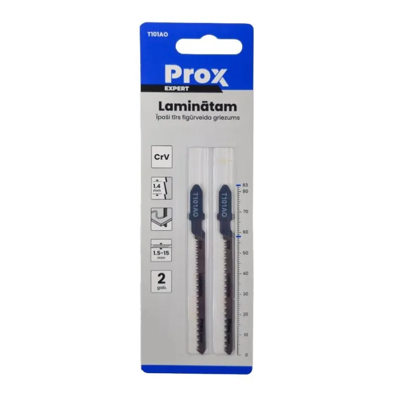 Figūrzāģa asmeņi Prox Expert laminātam T101AO 2gab. CrV