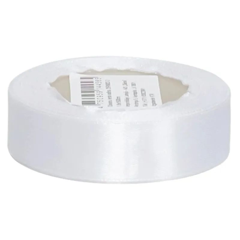 Dāvanu lenta satīna 1.8x1500cm, balta