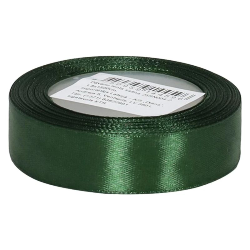 Dāvanu lenta satīna 1.8x1500cm, zaļa