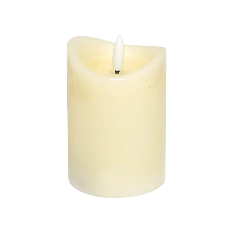 Svece LED 7x10cm ar taimeru, balta