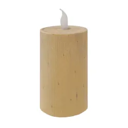 Dekors Svece LED 6x10cm, koka efektu