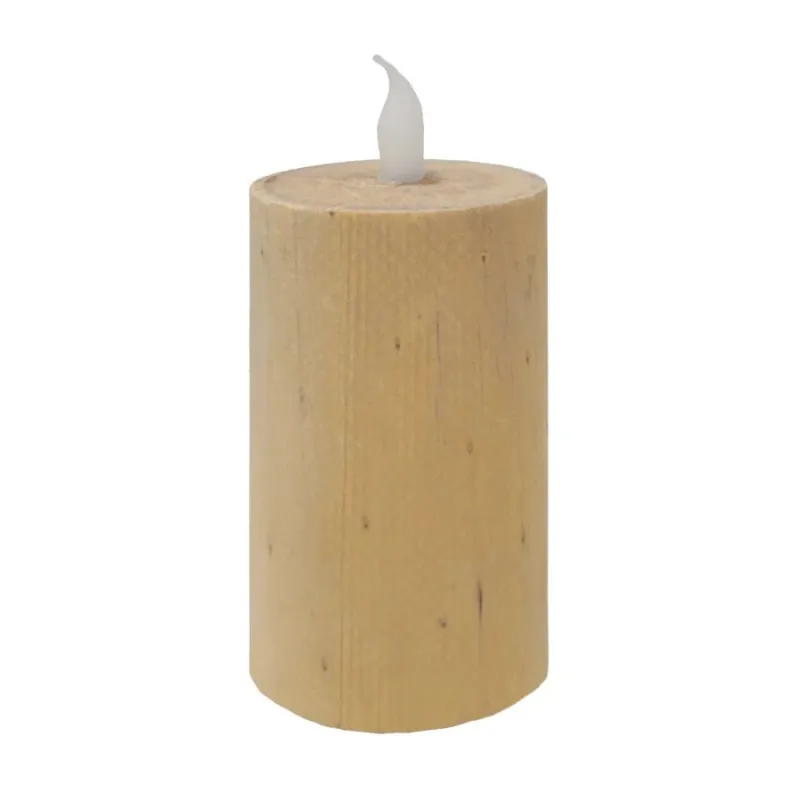 Dekors Svece LED 6x10cm, koka efektu