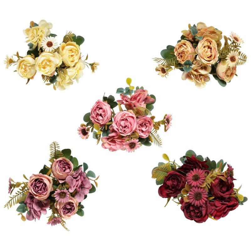 Mākslīgais ziedu pušķis, dažādi veidi