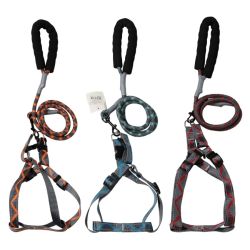 Krūšu siksna ar pavadu 120cm, mix